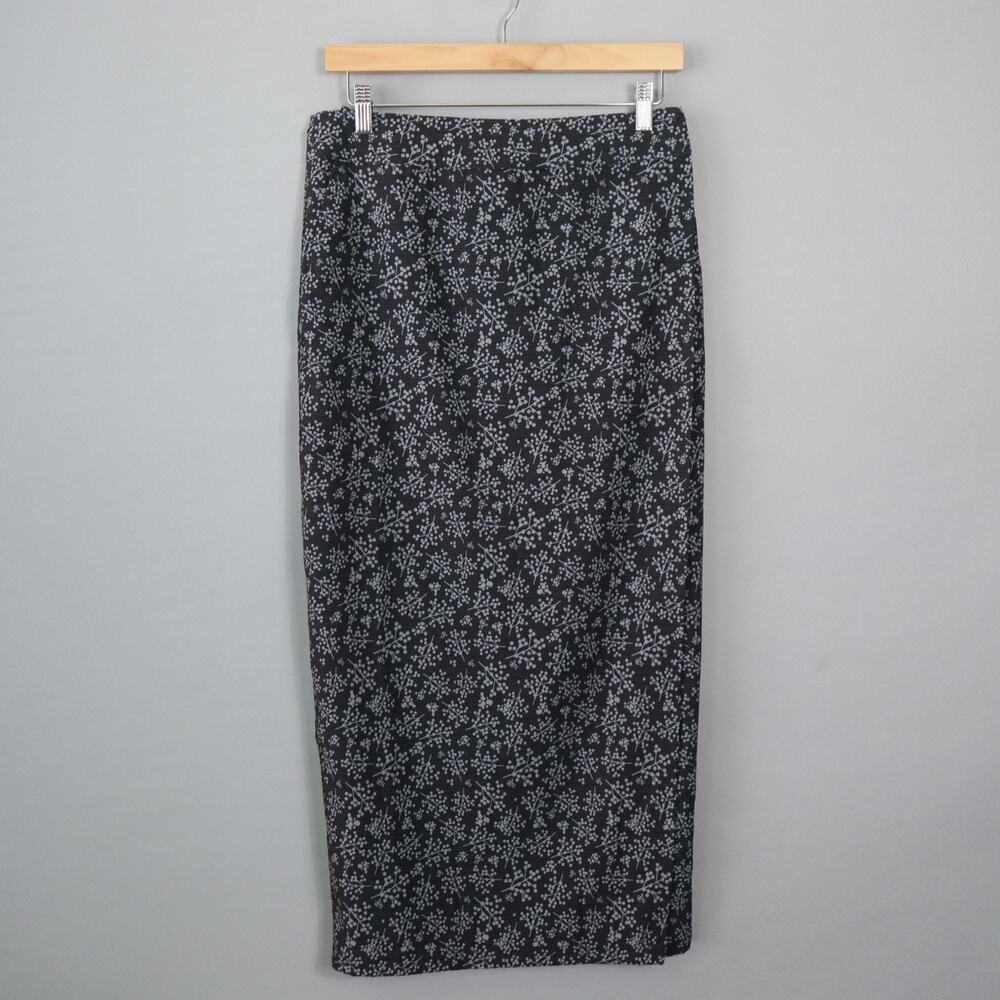 RipSkirt Hawaii Skirt Small Black Gray Floral Adjustable Long Beach